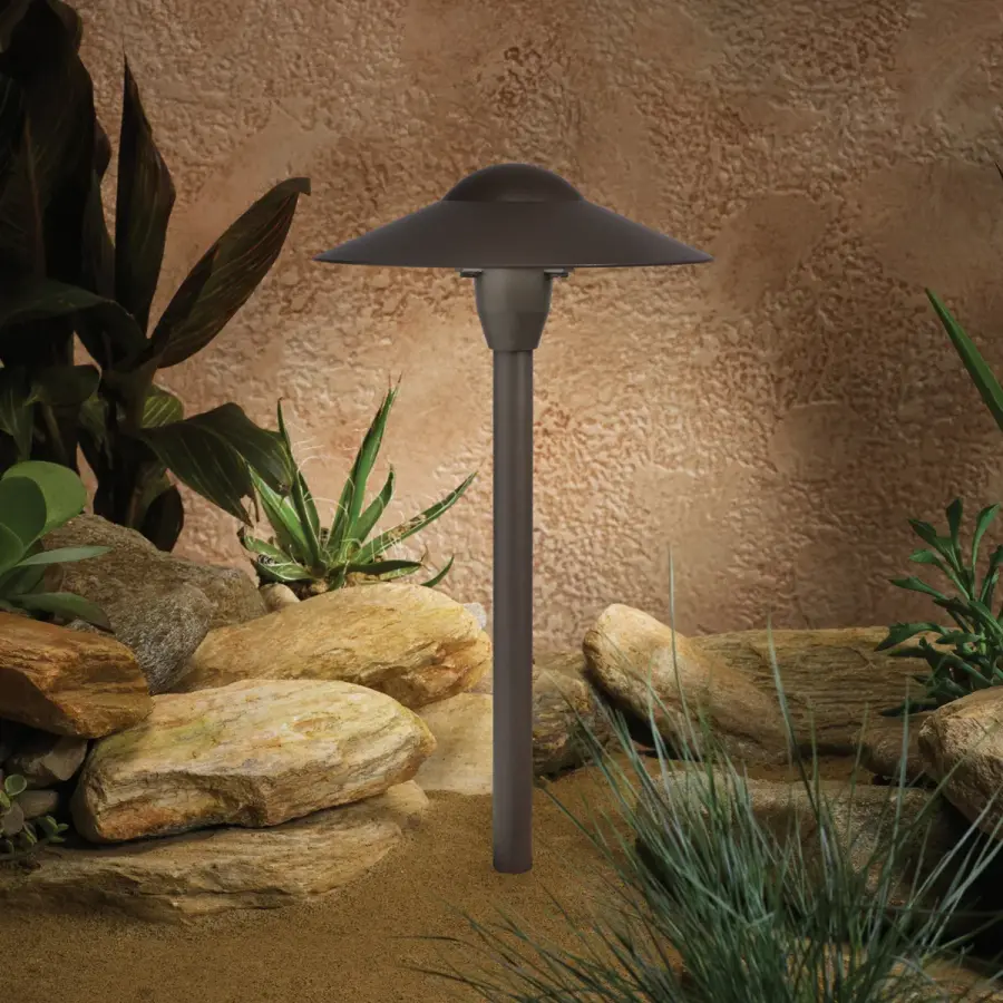 LED Dome Path Light in Textured Architectural Bronze