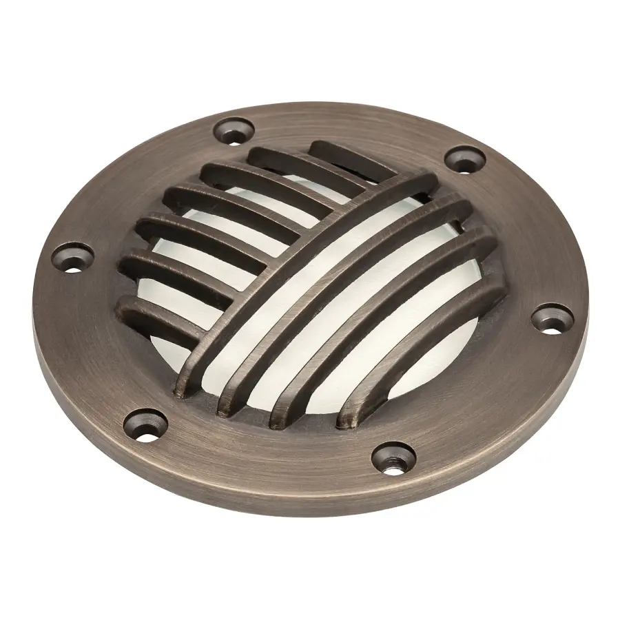 Rock Guard with Clear Glass in Centennial Brass