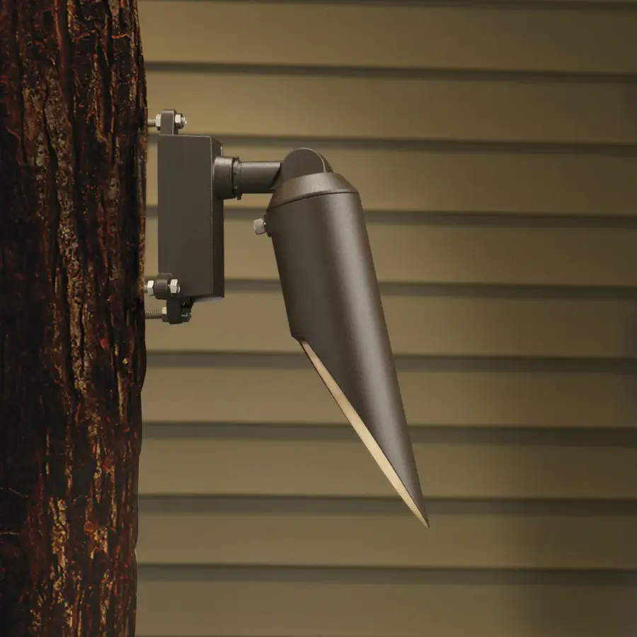 Long Cowl Mini Accent Light in Textured Architectural Bronze