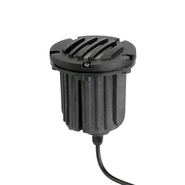 This 12V landscape accent light combines contemporary styling with durable wet-rated construction. The unique black brass finish adds sophisticated contrast to outdoor spaces while the compact 5-inch profile provides focused illumination for pathways, gardens, and architectural features.