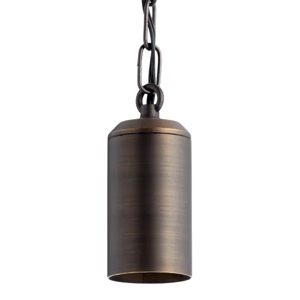 This low-voltage landscape accent light combines traditional brass craftsmanship with functional spot lighting. Its compact 2.25" diameter makes it ideal for discreet architectural accenting and pathway illumination. - alternate view