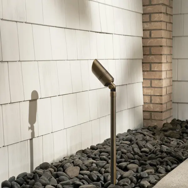19" Landscape Lighting Riser - Centennial Brass - Image 4