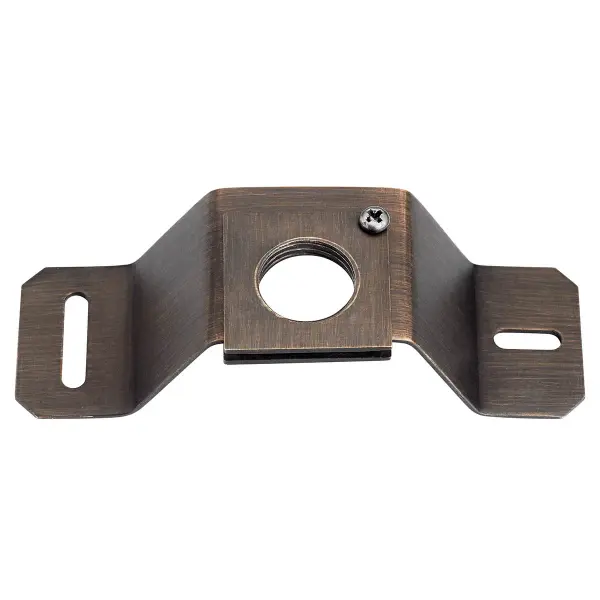 Professional-grade tree bracket designed for secure outdoor lighting installation. Features weather-resistant Centennial Brass finish with compact 4-inch profile for discreet mounting on trees and posts.
