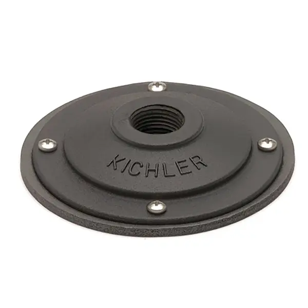 Professional-grade surface mounting flange designed for secure landscape lighting fixture installation. Features durable textured architectural bronze finish that withstands outdoor elements.