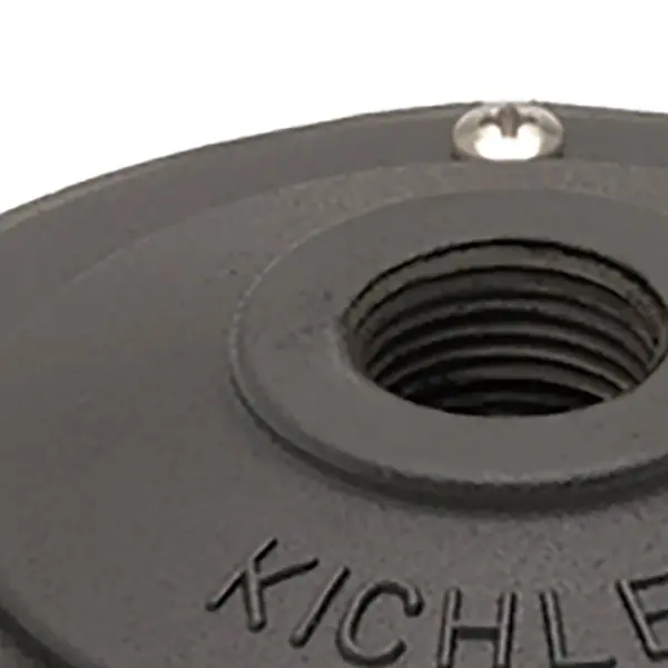 Professional-grade surface mounting flange designed for secure landscape lighting fixture installation. Features durable textured architectural bronze finish that withstands outdoor elements. - alternate view