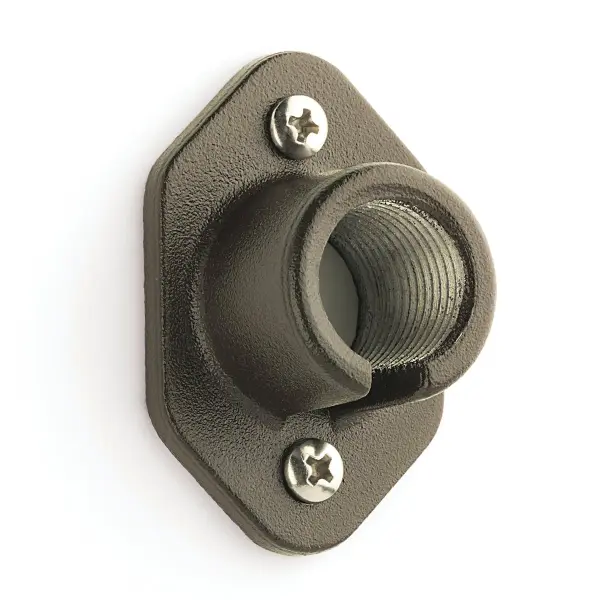 Durable surface mount bracket designed for outdoor LED landscape lighting installations. Features textured architectural bronze finish for weather resistance and professional appearance in residential and commercial settings.