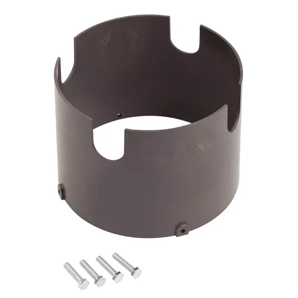 Essential accessory for secure, permanent installation of in-ground landscape lighting. Provides stable concrete mounting foundation with architectural bronze finish for seamless integration.