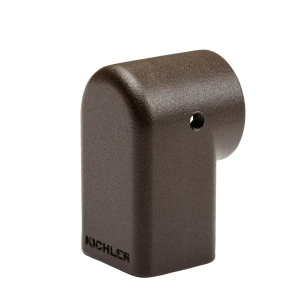 Durable bronze-finished elbow connector designed for professional 12V landscape lighting installations. Compact design allows for directional changes in tight spaces while maintaining weather resistance.
