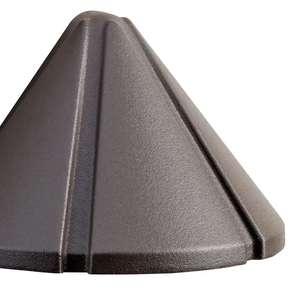 This compact deck light delivers warm 2700K illumination with integrated LED technology. Wet-rated for durability and featuring a textured bronze finish, it's ideal for illuminating deck posts, railings, and pathways. - alternate view