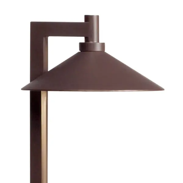 The CBR LED Integrated Path Light combines durable brass construction with efficient LED technology, delivering 294 lumens at 2700K for warm outdoor illumination. Wet-rated for all-weather performance with architectural bronze finish. - alternate view