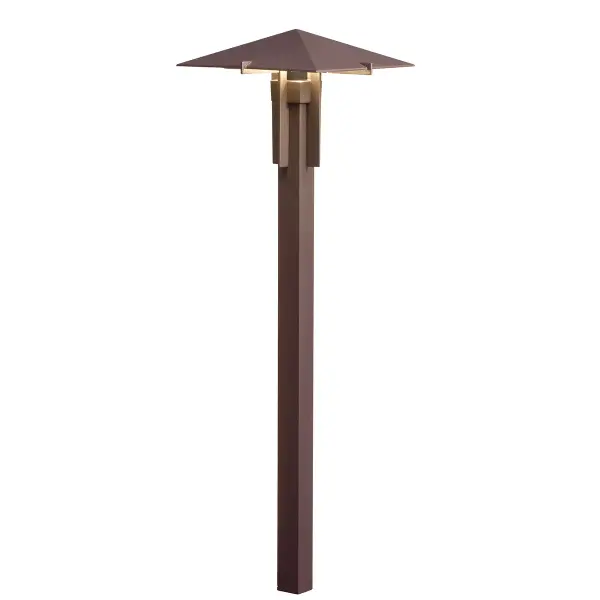 This substantial path light combines mission-style design with modern LED efficiency. Cast aluminum construction ensures durability in outdoor conditions, while 2700K warm-white LEDs provide inviting illumination for pathways and gardens.
