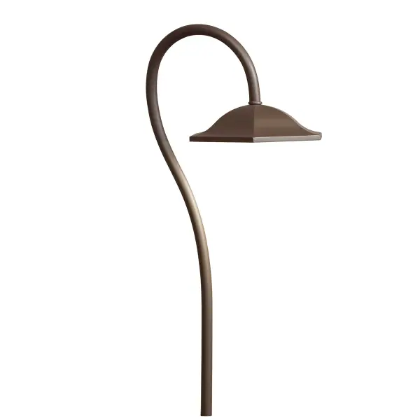 This traditional-style path light combines timeless shepherd's crook design with modern LED efficiency. The textured bronze finish adds durability and visual interest, while the wet-rated construction ensures reliable outdoor performance.