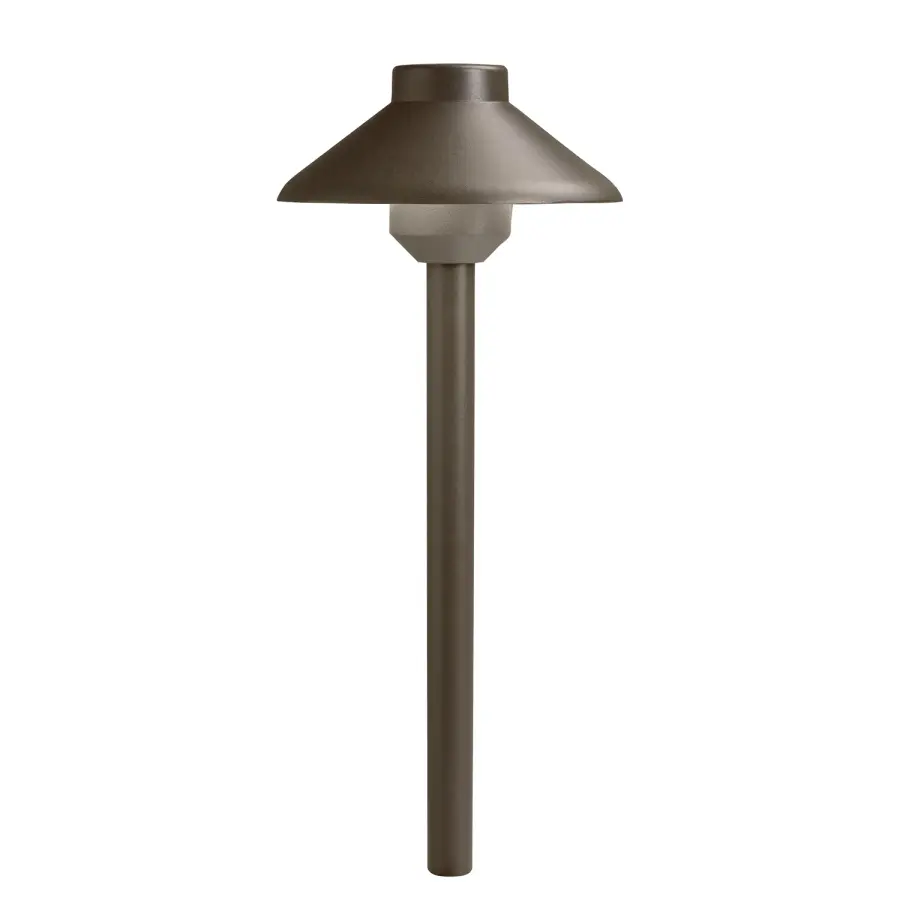 Landscape LED Stepped Dome Path Light in Textured Architectural Bronze