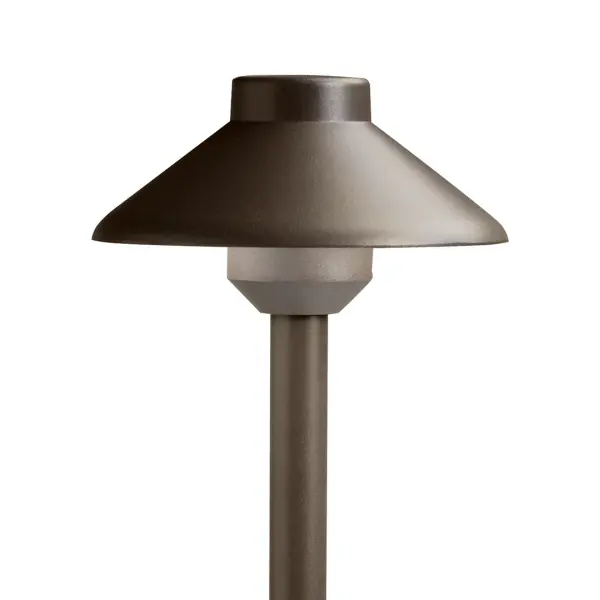 The CBR LED Integrated Path Light combines contemporary styling with efficient LED technology. At 15 inches tall with a 6.25-inch diameter, this compact fixture delivers 160 lumens of warm 3000K light while consuming just 2 watts. - alternate view