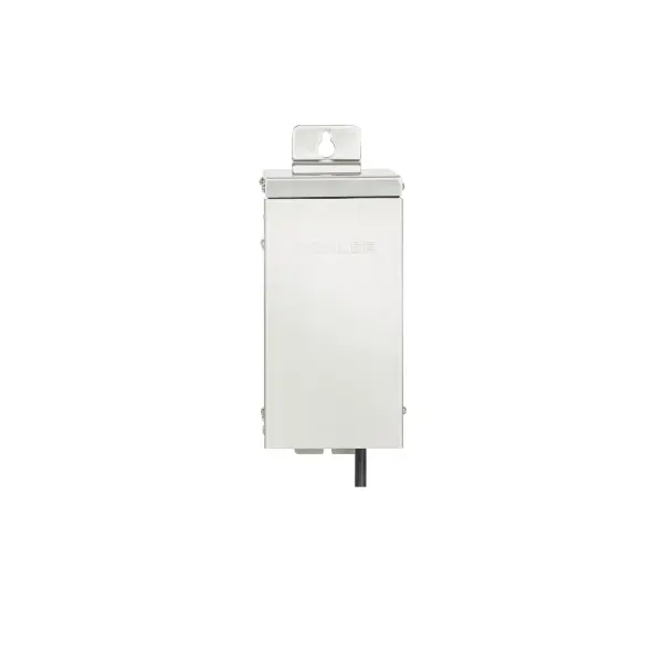 A robust 75-watt landscape lighting transformer built for outdoor durability. The stainless steel construction and wet-rated certification make it ideal for powering low-voltage landscape lighting systems in any weather condition.
