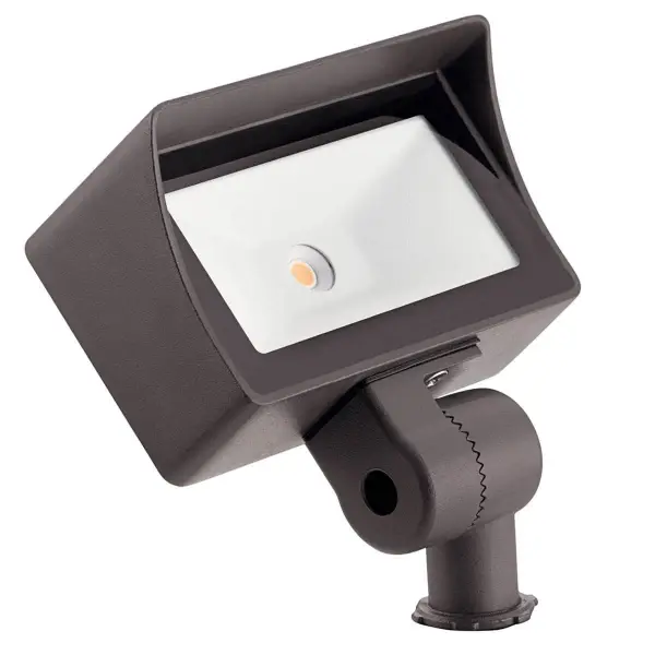 This compact LED wall wash fixture offers exceptional flexibility with four selectable lumen outputs (150-600) via magnetic key. Its NEMA 6x5 distribution provides even illumination, while wet-rated construction ensures durability in outdoor applications.