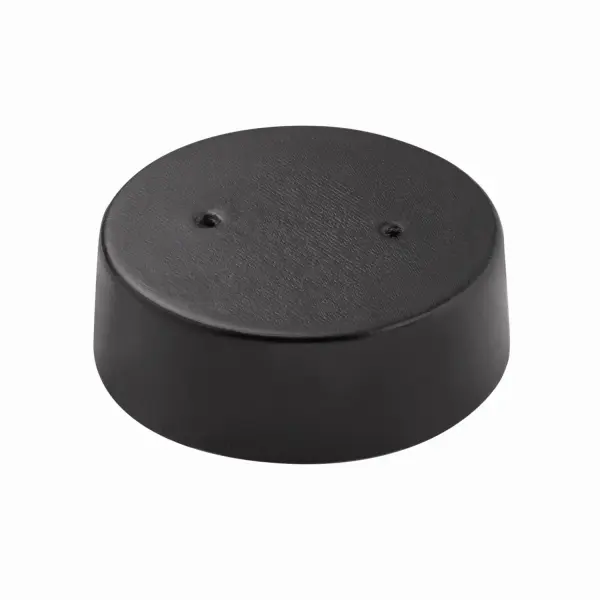 A compact, weighted base designed for underwater LED lighting applications. The black plastic construction provides stability in pools, ponds, and water features while maintaining a discreet profile.