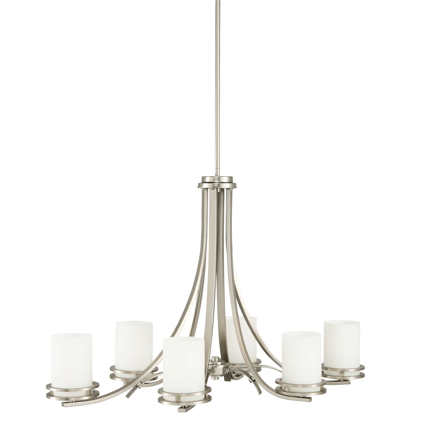 Hendrik 6-Light Oval Chandelier in Brushed Nickel