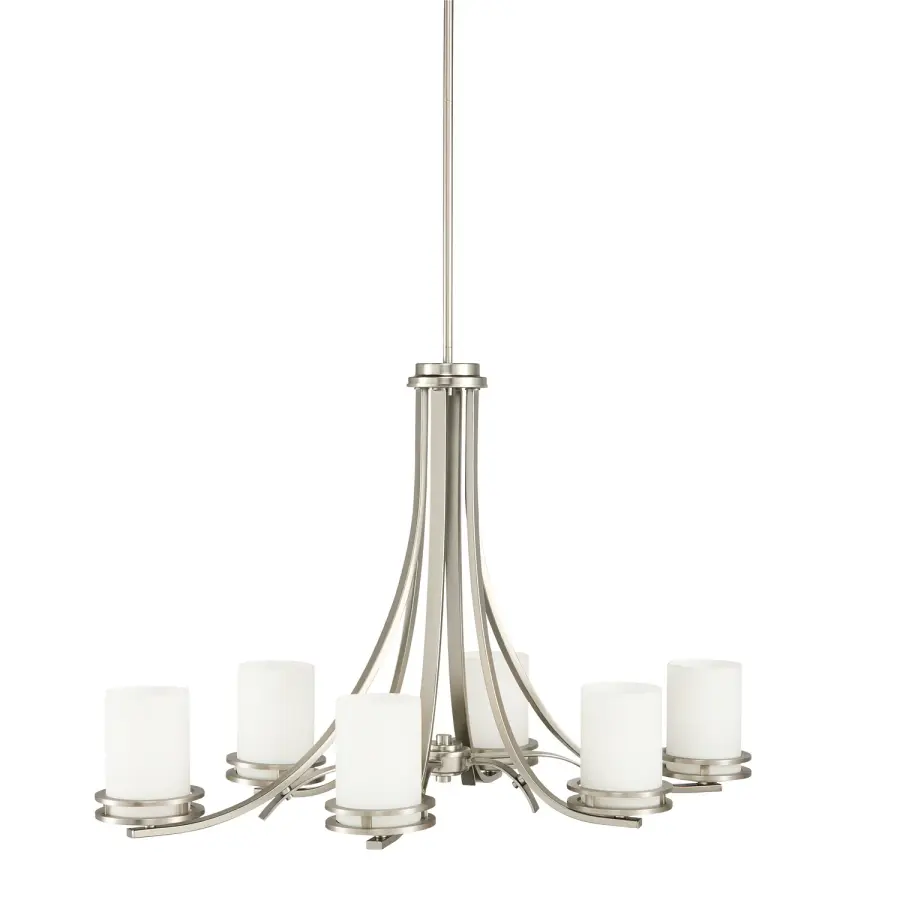 Hendrik 6-Light Oval Chandelier in Brushed Nickel