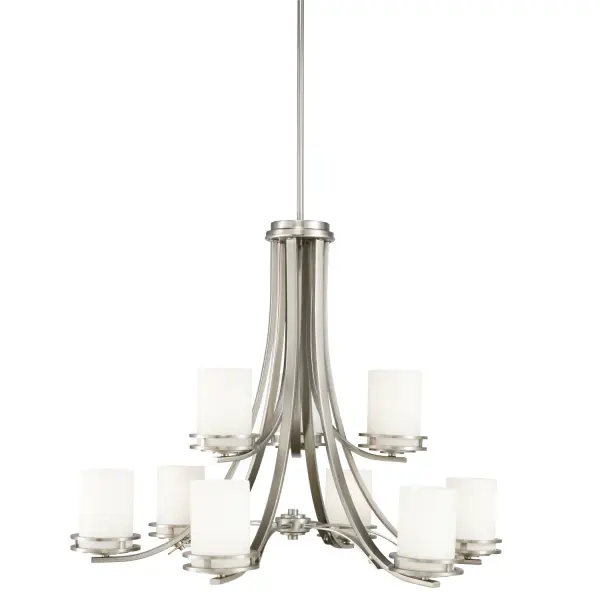 Hendrik 9-Light Chandelier in Brushed Nickel