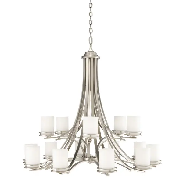 Hendrik 15-Light Chandelier in Brushed Nickel