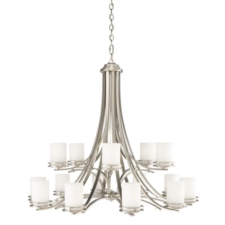 Hendrik 15-Light Chandelier in Brushed Nickel