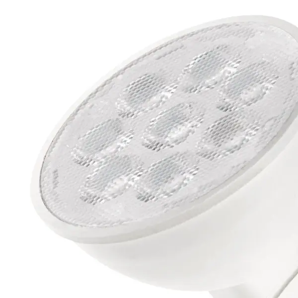 This 7-watt LED replacement lamp delivers 550 lumens of warm white light with a focused 35-degree beam angle, perfect for landscape lighting applications. Energy-efficient design with integrated LED technology. - alternate view