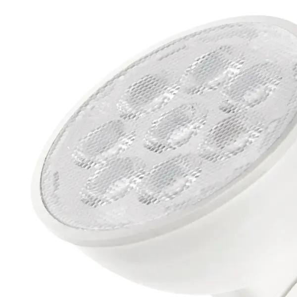 This 7-watt LED replacement lamp delivers 550 lumens of warm white light with a 60-degree beam spread, perfect for landscape lighting applications. Damp-rated for outdoor use with integrated LED technology. - alternate view