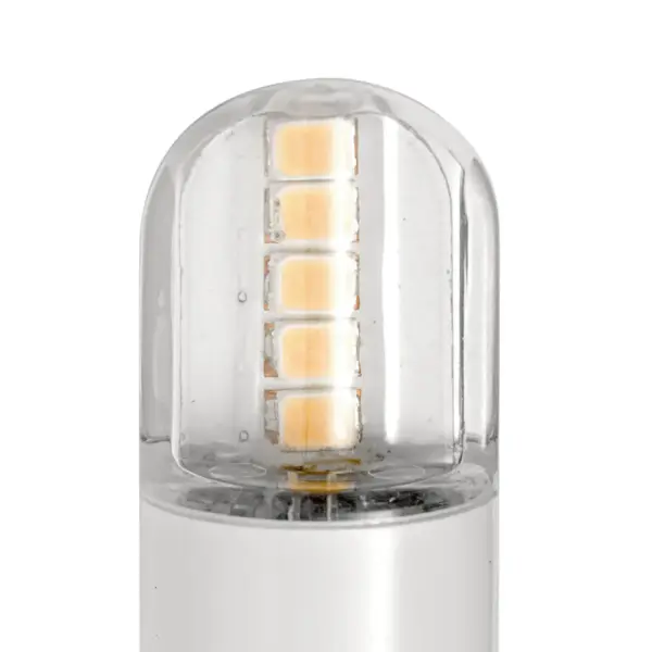 Compact 3W LED replacement lamp delivering warm 2700K light with 180 lumens output. Wet-rated for outdoor durability with 300-degree beam spread. Ideal for landscape and pathway lighting applications. - alternate view