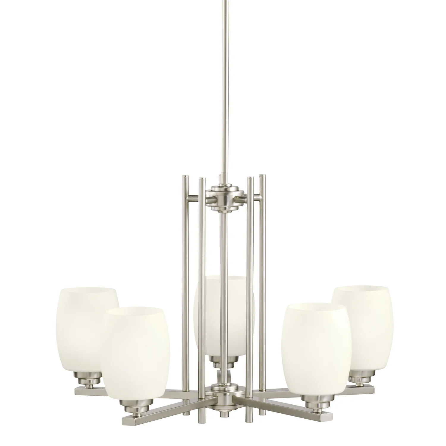 Eileen Five Light Chandelier in Brushed Nickel