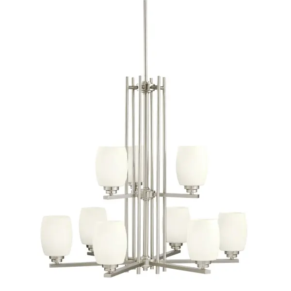 Eileen 9-Light Chandelier in Brushed Nickel