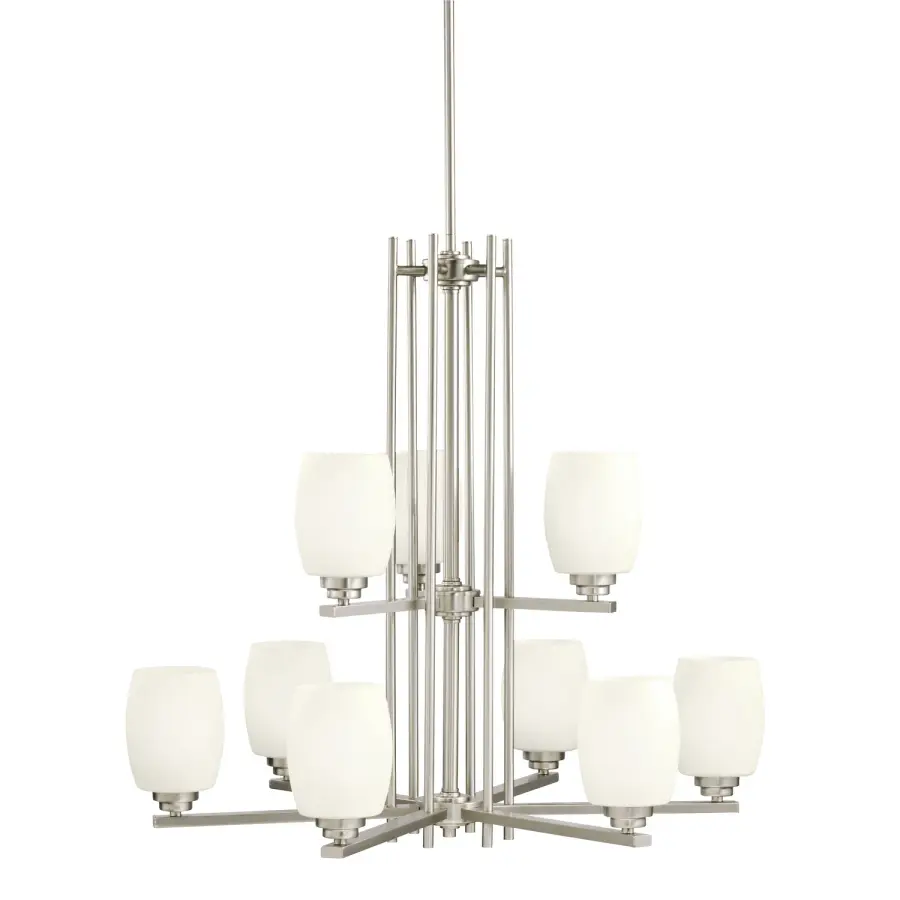 Eileen 9-Light Chandelier in Brushed Nickel