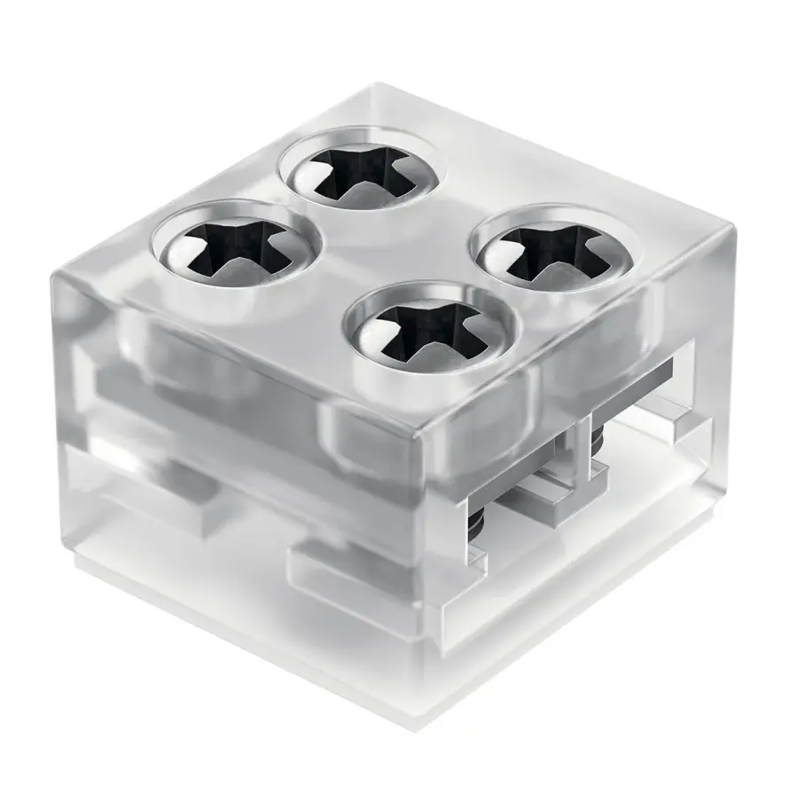 LED Tape Light Straight Connector - Clear - Image 1