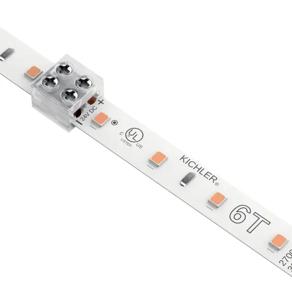LED Tape Light Straight Connector - Clear - Image 2