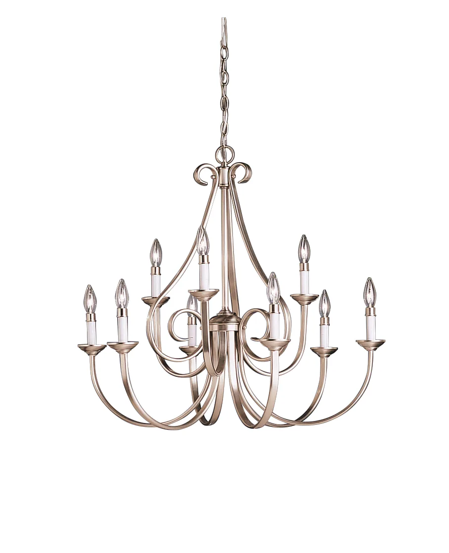 Dover 9-Light Chandelier in Brushed Nickel