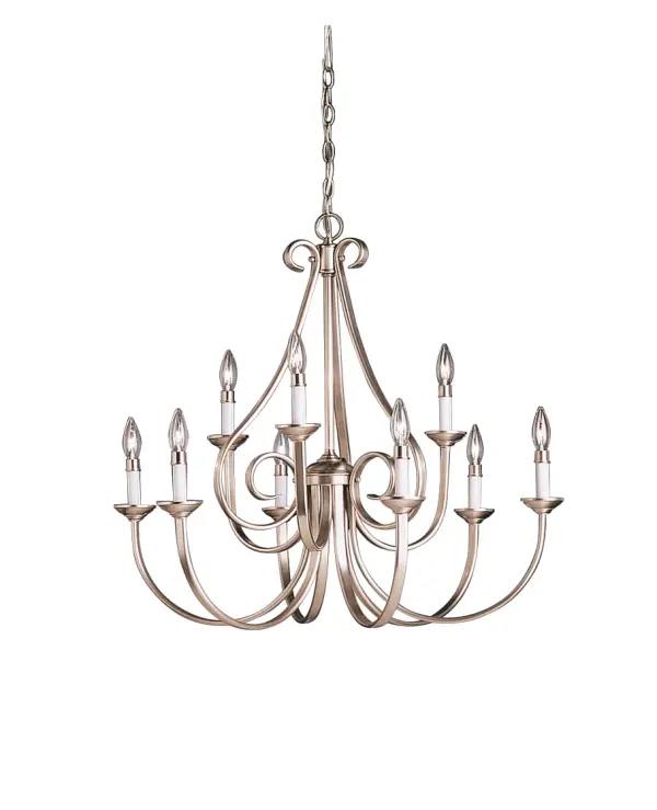Dover 9-Light Chandelier in Brushed Nickel