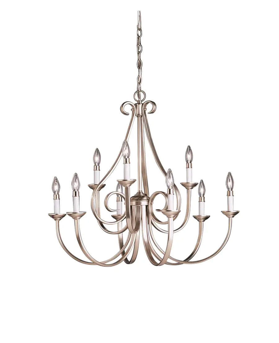 Dover 9-Light Chandelier in Brushed Nickel