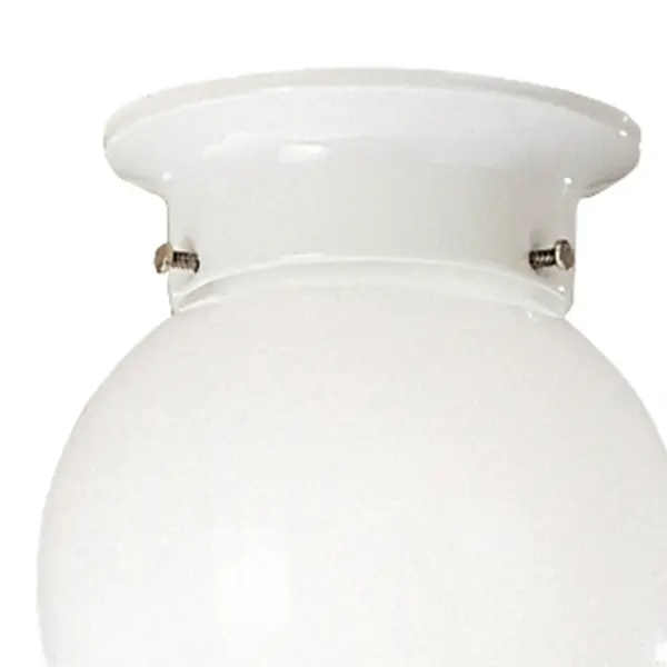The Ceiling Space flush mount delivers basic, functional lighting in a compact 5.75-inch profile. Ideal for hallways, closets, and utility areas where simple illumination is needed without design emphasis. - alternate view