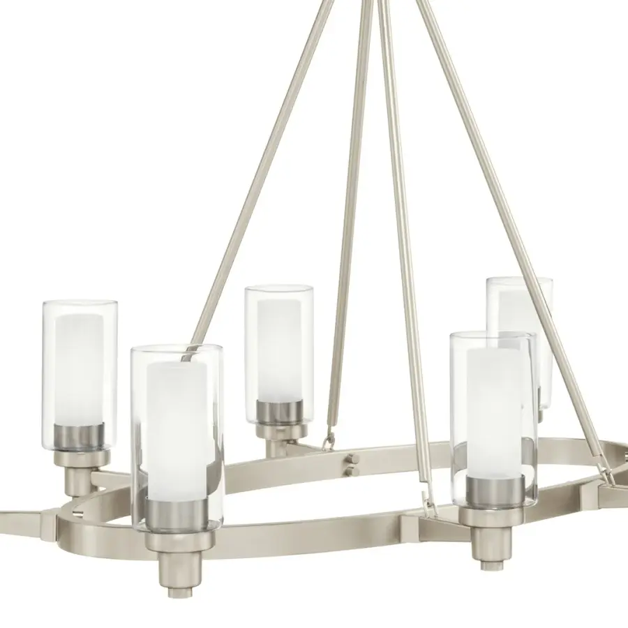 Circolo 8-Light Chandelier in Brushed Nickel - Image 2
