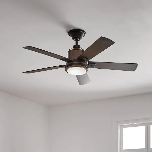 Industrial-Style 52" Fan with Energy-Efficient Integrated LED - Image 3
