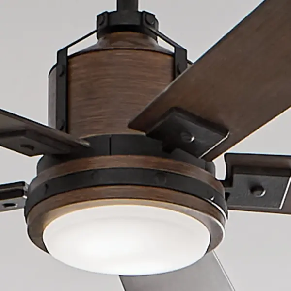 Industrial-Style 52" Fan with Energy-Efficient Integrated LED - Image 4