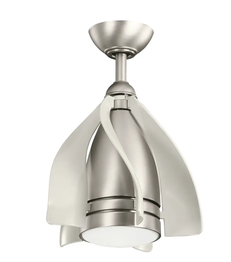 Terna 15" LED Ceiling Fan with Light in Brushed Nickel