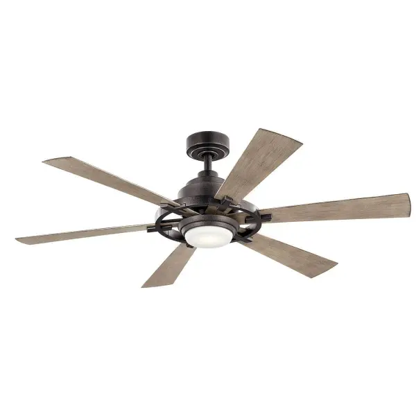 The Gentry Lite combines vintage industrial charm with modern efficiency. Its windmill-inspired design and distressed finishes create authentic farmhouse character while delivering powerful airflow and integrated LED lighting.