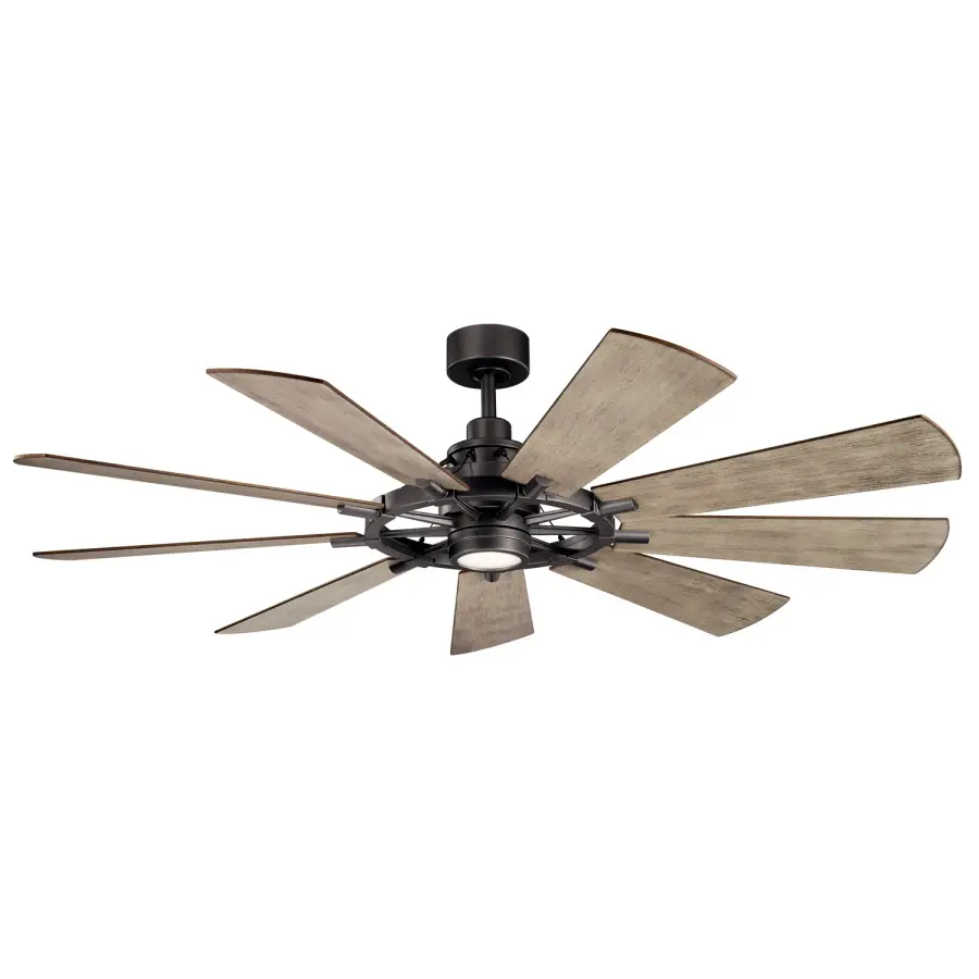 Gentry 65" LED Ceiling Fan in Anvil Iron