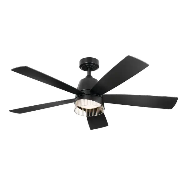 The Dawn ceiling fan combines contemporary style with practical functionality. Its 52-inch blade span and integrated 3000K LED light make it ideal for medium to large rooms, while the satin black finish adds modern sophistication.