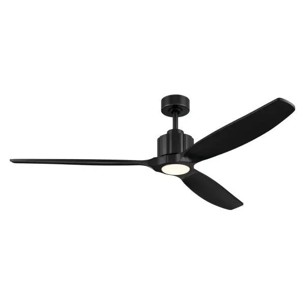 The Calyx combines modern aesthetics with powerful performance. Its 60-inch blade span and 6-speed DC motor deliver efficient airflow for large spaces, while the integrated LED light provides warm, dimmable illumination. The matte black finish and clean lines make it a versatile choice for contemporary interiors.