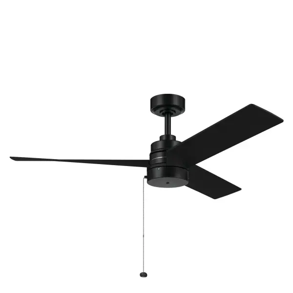 The Spyn Lite delivers minimalist modern design with subtle industrial detailing. Its clean blade profile and exposed motor hint create visual interest without overwhelming smaller rooms. Ideal for 100-150 sq ft spaces.