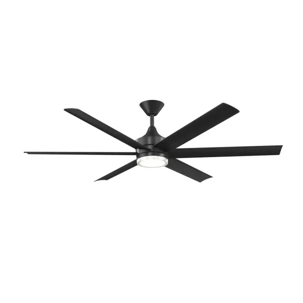 The Solen 65-inch ceiling fan combines contemporary design with powerful performance for grand rooms and outdoor areas. Its wet-rated construction and integrated LED light make it ideal for covered patios and large interiors.