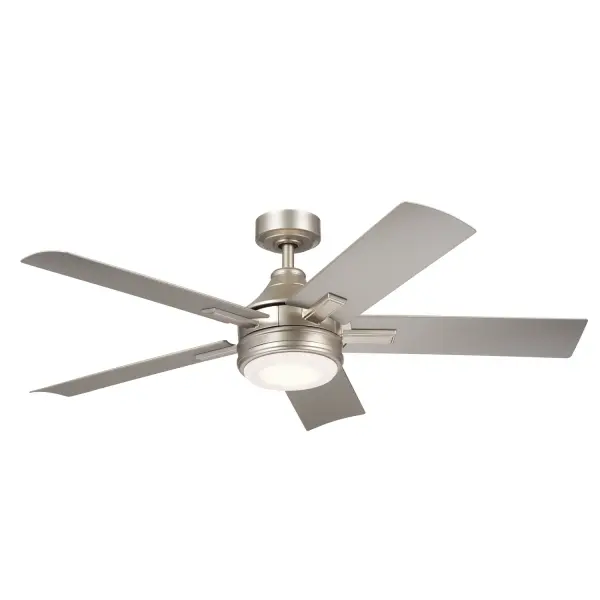 Tide 52" Ceiling Fan with Light in Brushed Nickel