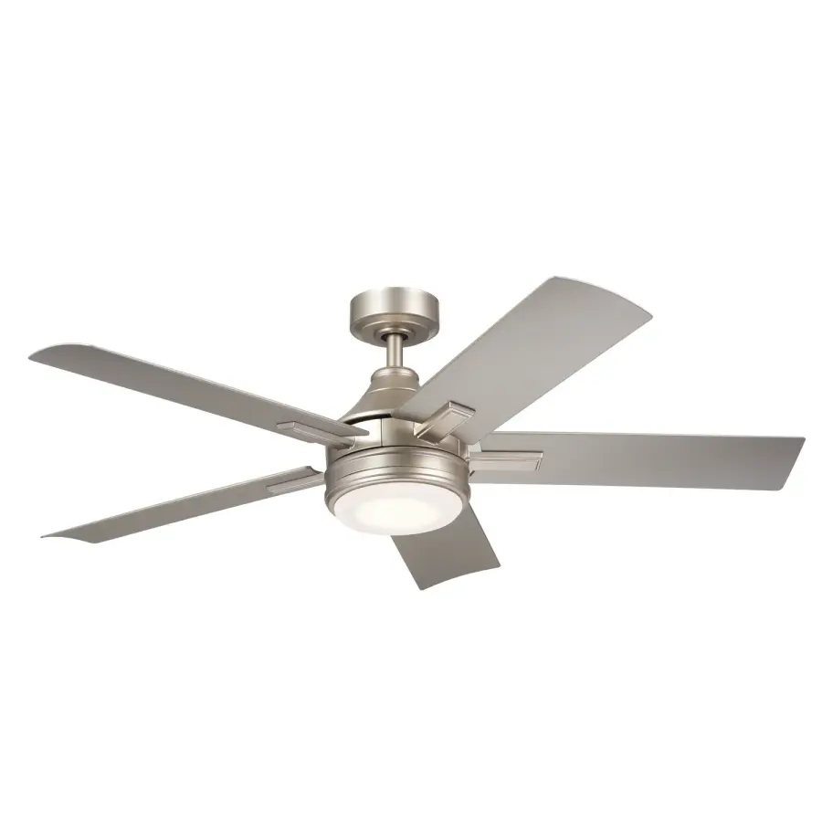 Tide 52" Ceiling Fan with Light in Brushed Nickel